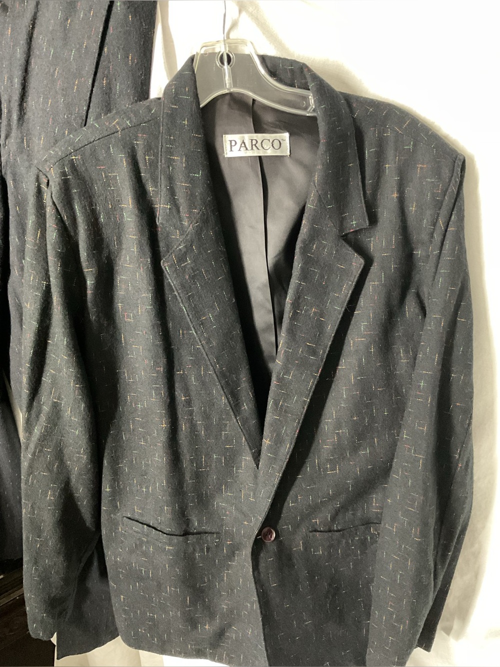 Vintage PARCO Black Patterned  pantsuit